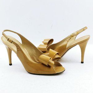 Stuart Weitzman Women's Gold Stiletto Heels Size 9M (Posh323)
